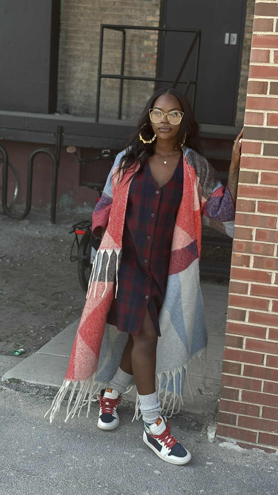Blue Ember Sweater Kimono