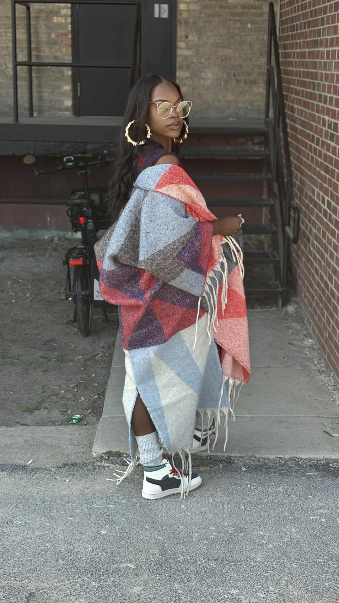 Blue Ember Sweater Kimono