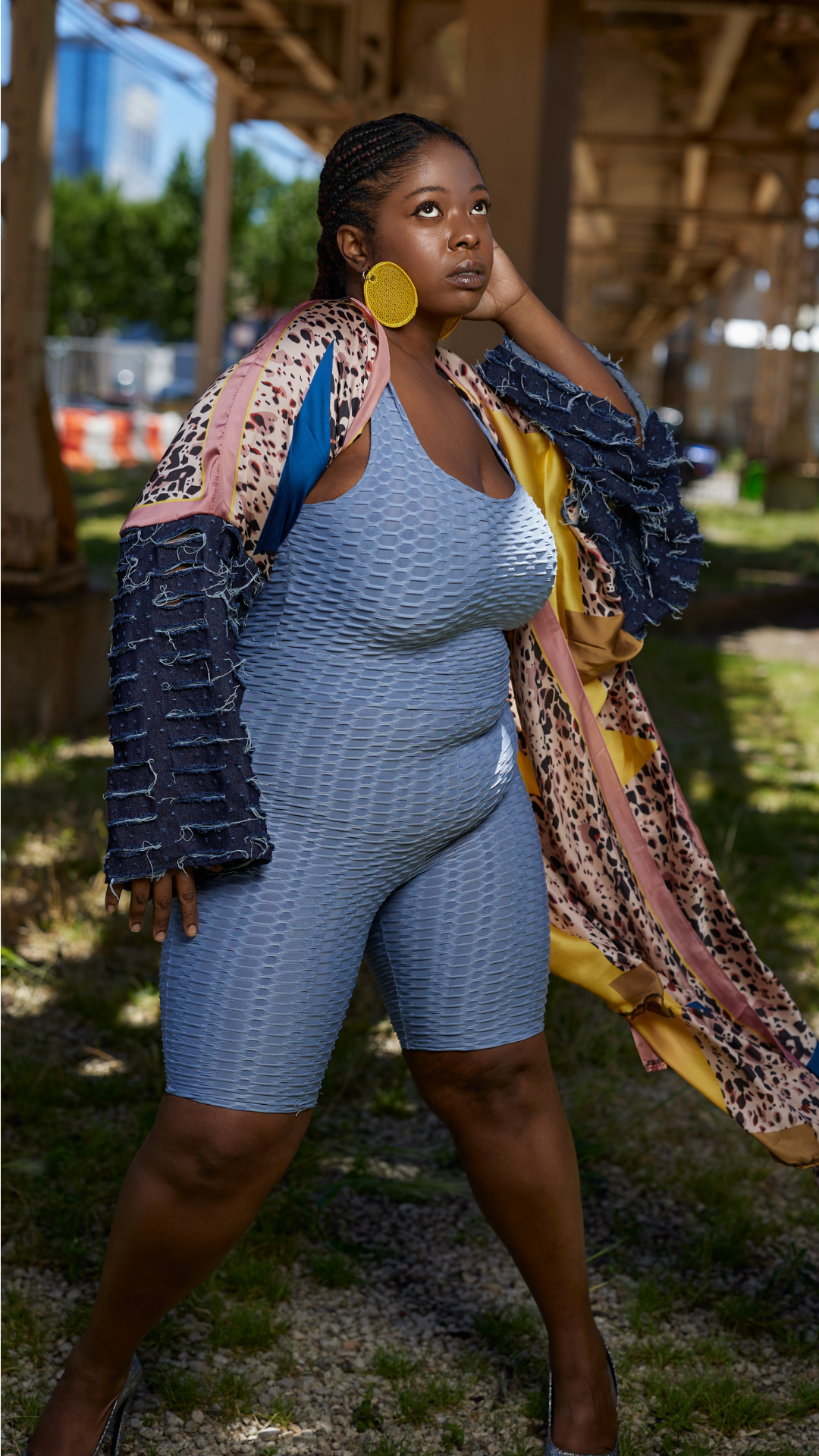 Indigo Honeycomb Romper