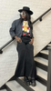 Big Steppa – Black Pleated Wide Jeans
