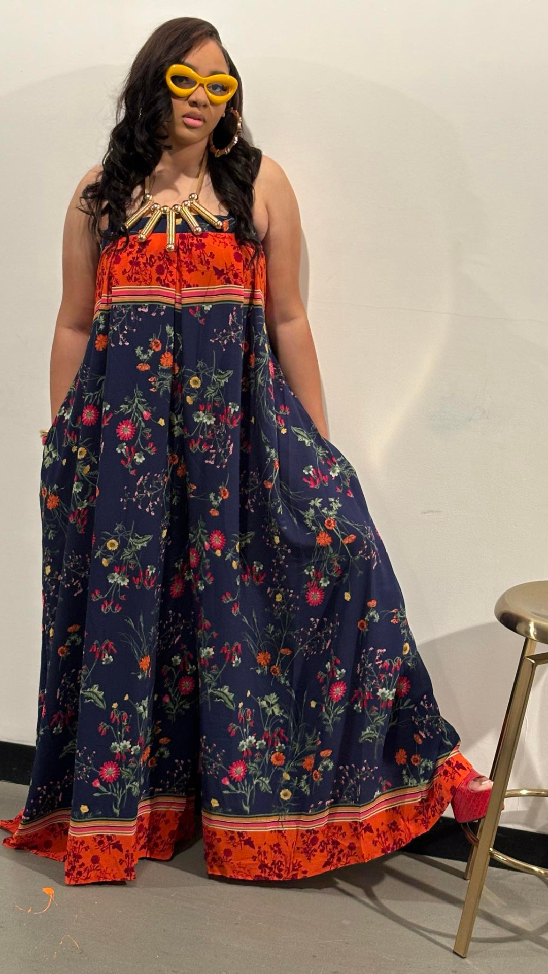 Floral Fantasy Off-Shoulder Jumpsuit