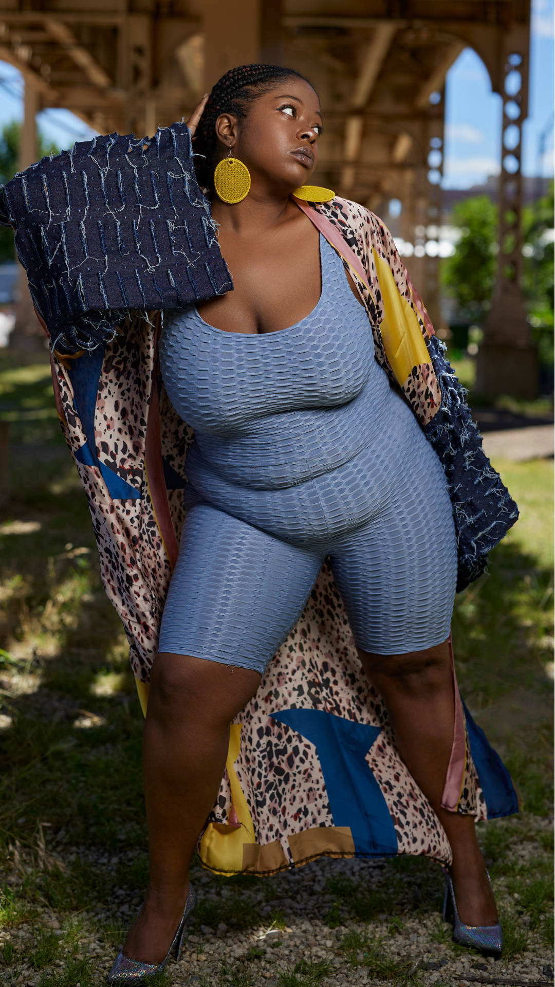Indigo Honeycomb Romper