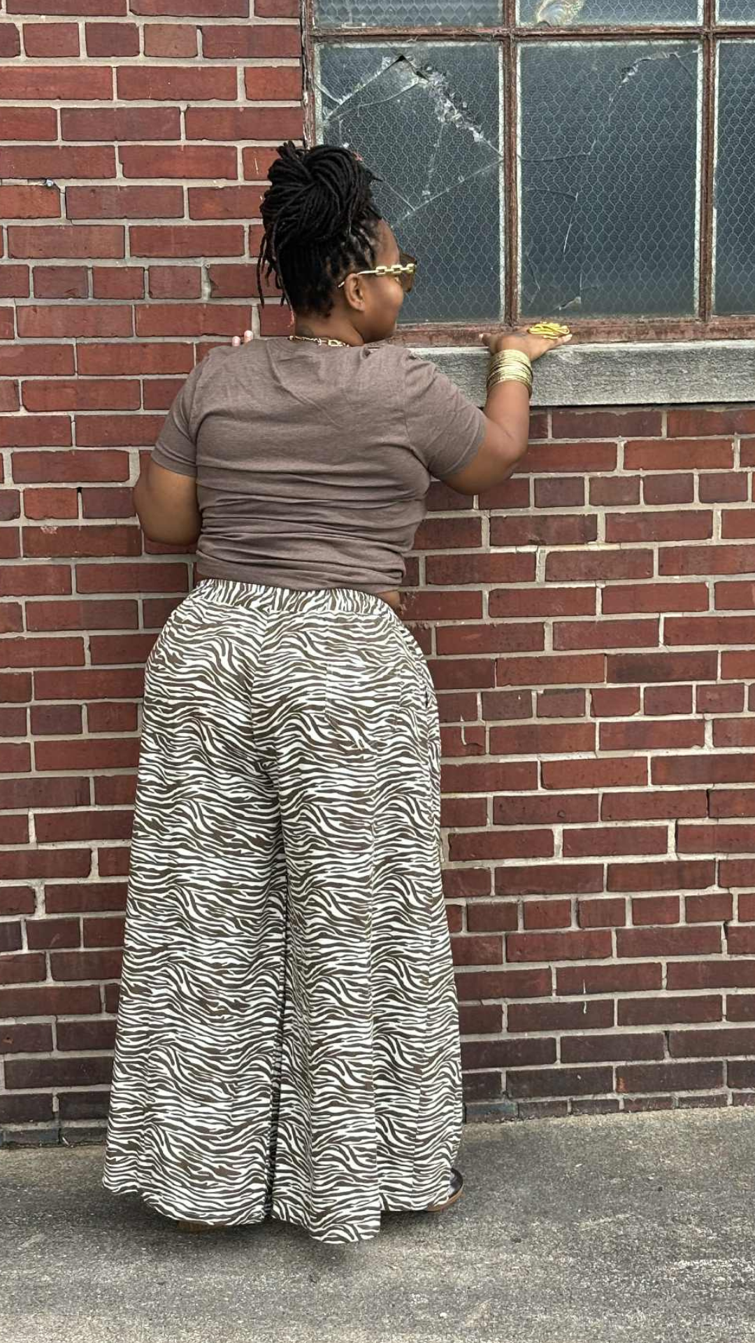 Zebra Drip Wide Leg Jeans