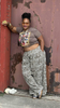 Zebra Drip Wide Leg Jeans
