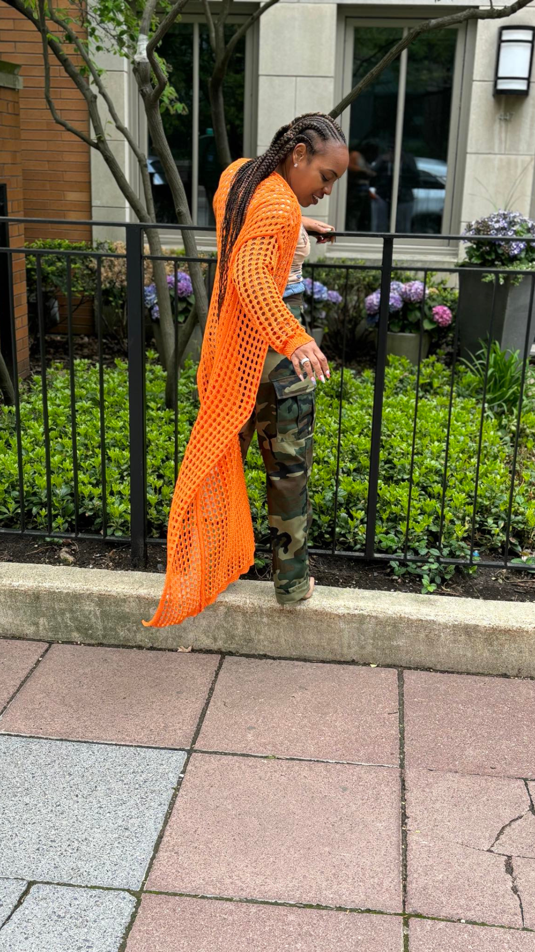 Orange  Vitality Cardigan