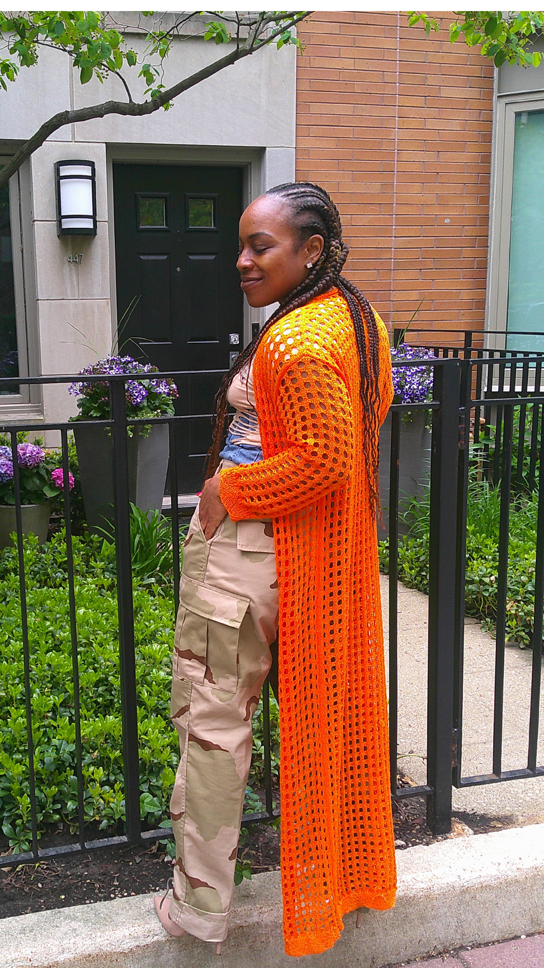 Orange  Vitality Cardigan